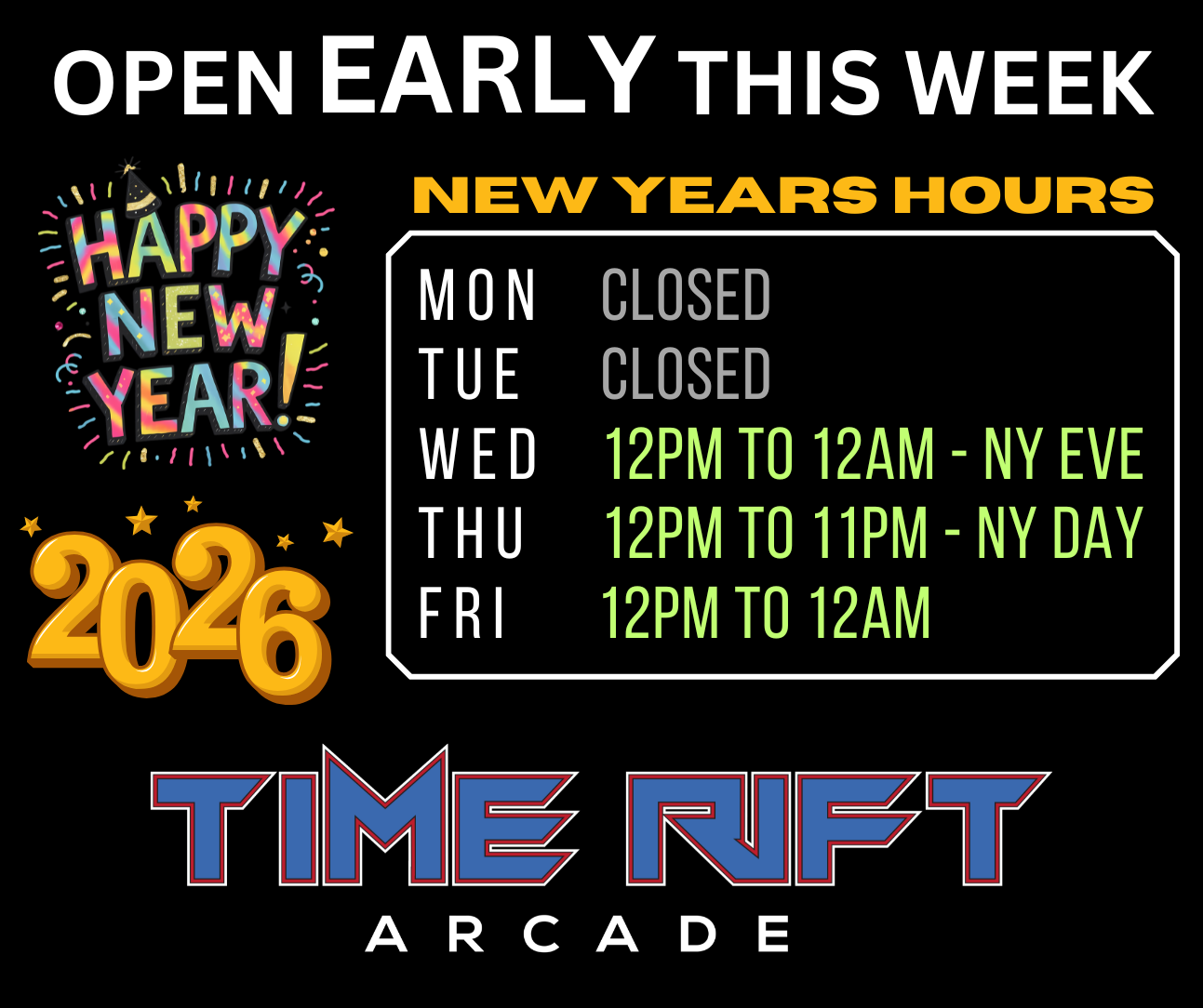 New Years Hours
