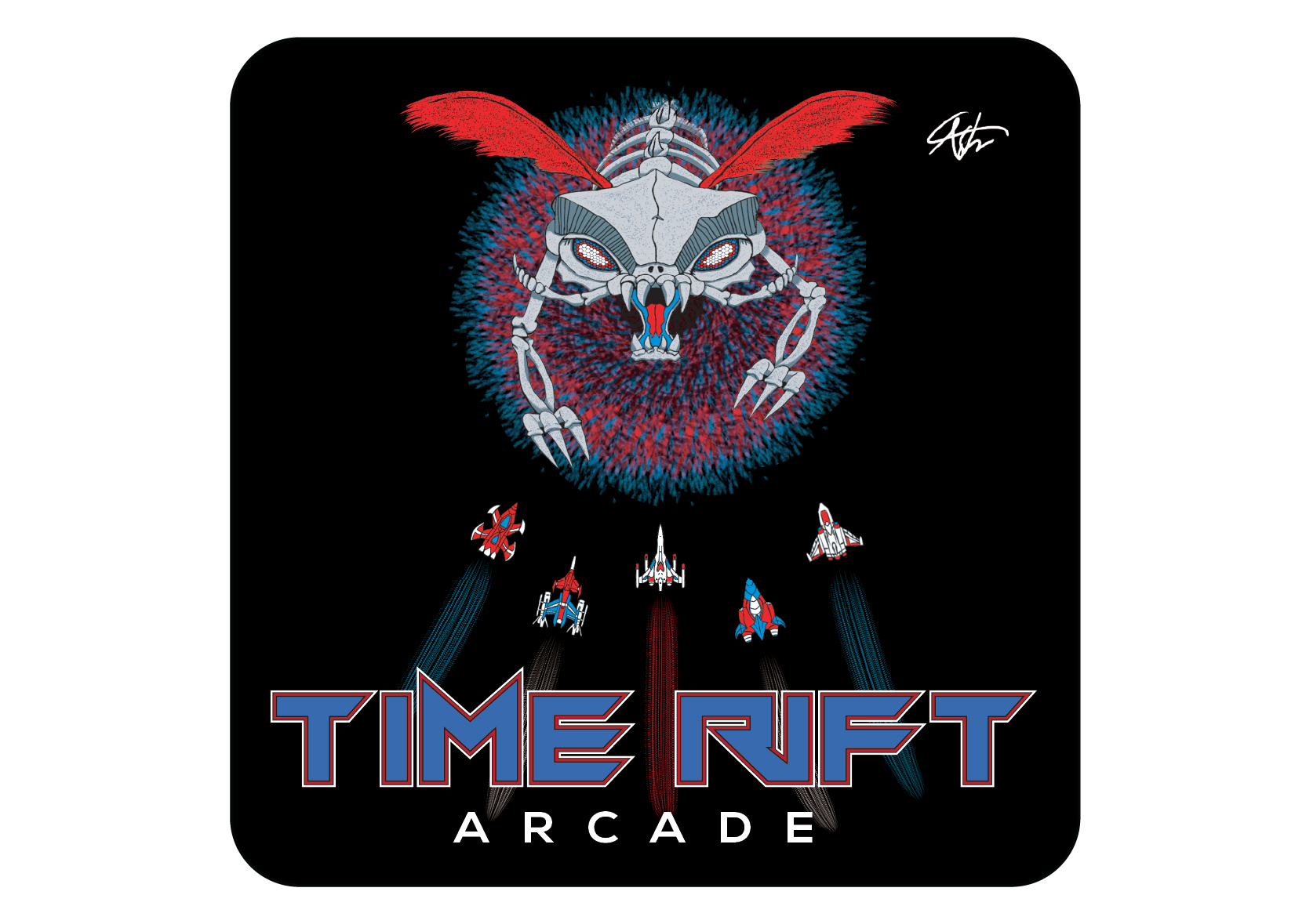 Galagan Time Rift Arcade Sticker