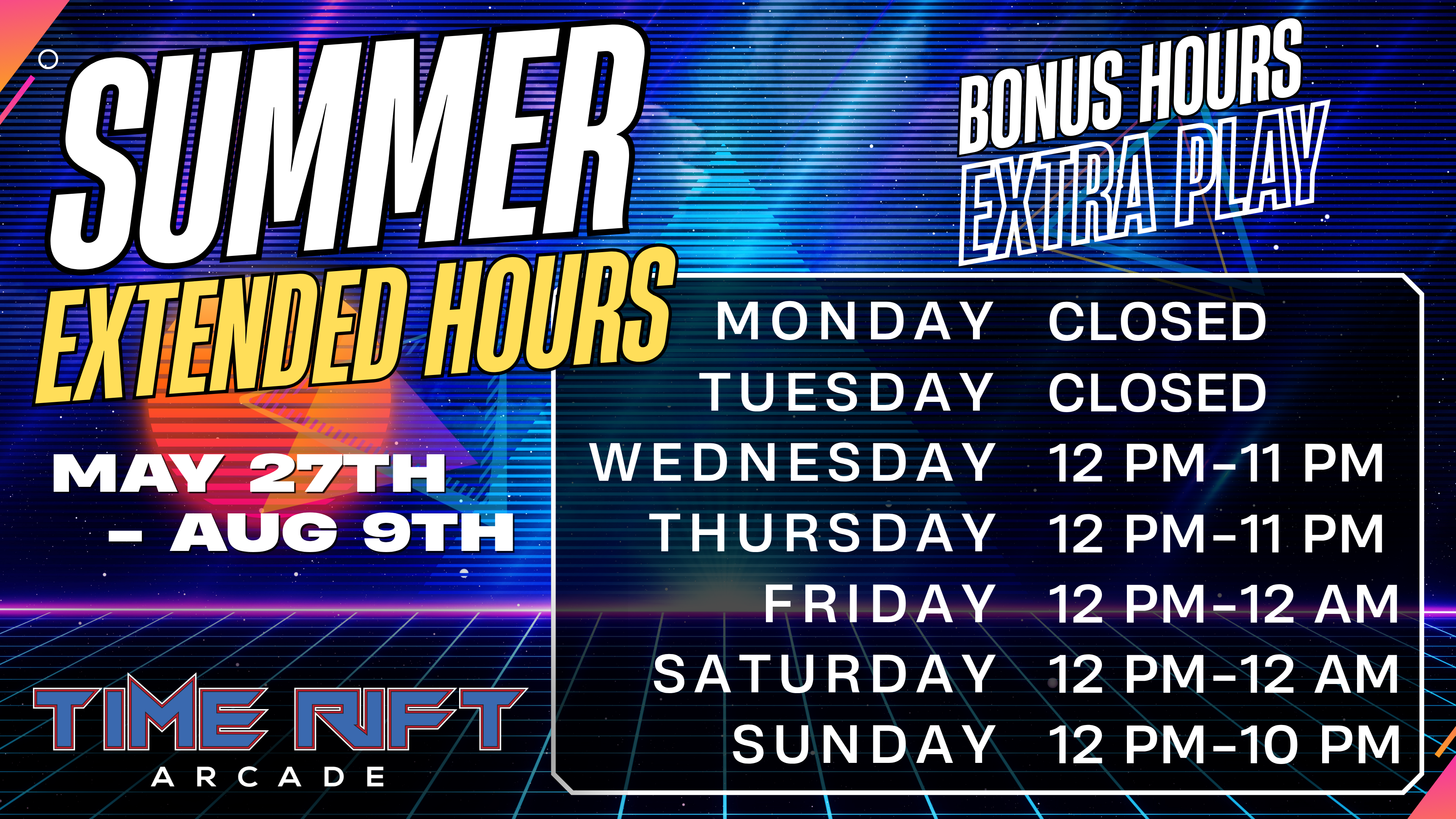 Summer Extended Hours