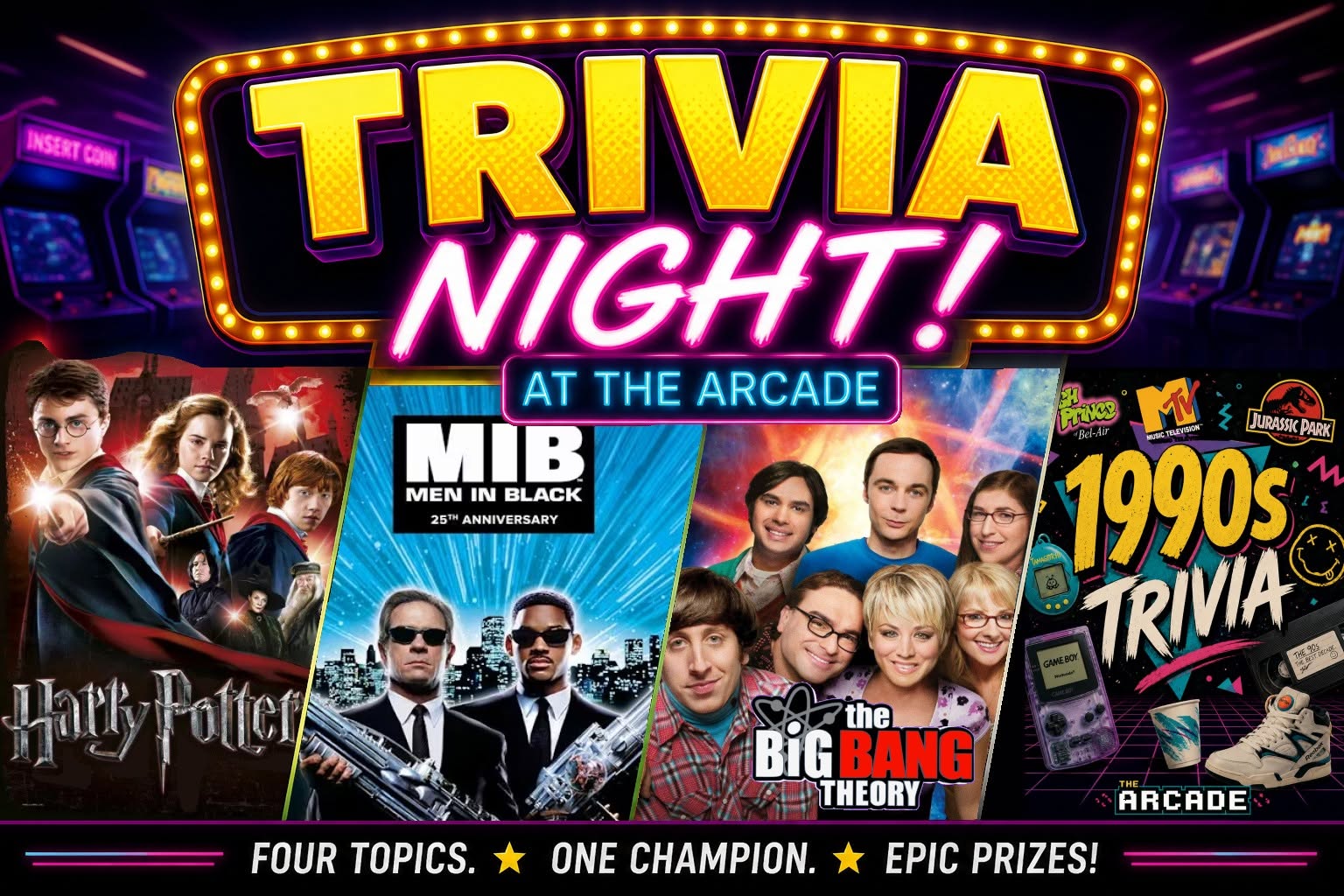 Trivia Night June 17th 2026 Time Rift Arcade Bedford Texas